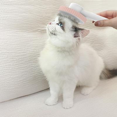 China Cats Pet Grooming Brush Self Cleaning Automatically Pursue Cat Slicker Brush Remove Dog Cat Hairs Pet Comb for sale