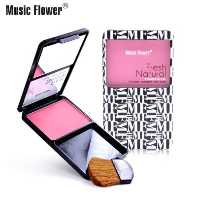 China Music Waterproof Official Flower Facial Bronze Ore With Silky Brush Goods For Women 6 Colors Matte Blush With Puff Baked Cheek Powder for sale