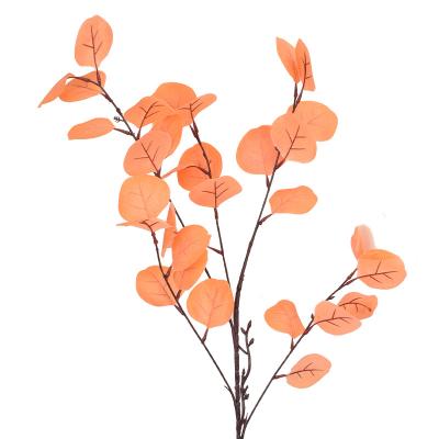 China Artificial leaf apple eucalyptus leaves INS style wedding hotel plant decoration plastic imitation single leaf plant for sale