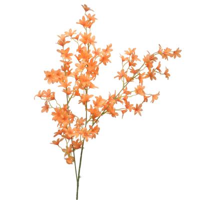 China Scenic Artificial Dancing Oncidium Oncidium Silk Whole Elegance Fabric Silk Orchid Flowers Lady Orchid Flowers Home Decor for sale