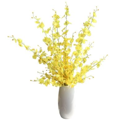 China wenxinlan dance minimalist imitation orchid flower 5 fork flower decoration wedding silk decoration for sale