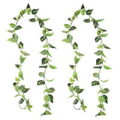 China HBL0072 Hot Sale Artificial Green Ivy Silk Leaves For Garden Decoration Wall Hanging Vine for sale