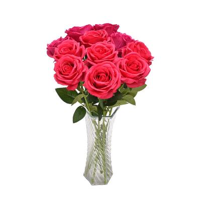 China Wedding Outdoor Artificial Flowers Rose Flowers For Wedding Bouquet Celebration High Quality Real Silk Cloth Artificial Touch for sale