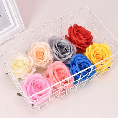 China Wedding Celebration Factory Wholesale Red 10cm Rose Flower Head For Wedding Decoration Artificial Flower for sale