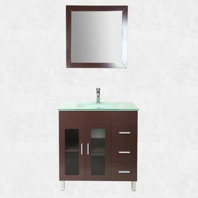 China ENTOP Style Modern Design European Hot Selling Vanity Free Standing Bathroom Cabinet for sale