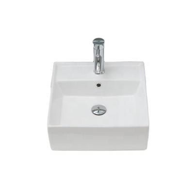 China EUROPEAN Good Price Bathroom Square Table Top Ceramic Wash Basin for sale