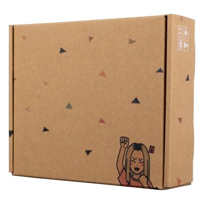 China Recycled Materials Customer Design Kraft Paper One Piece Gift Corrugated Color Paper Kraft Mailbox for sale