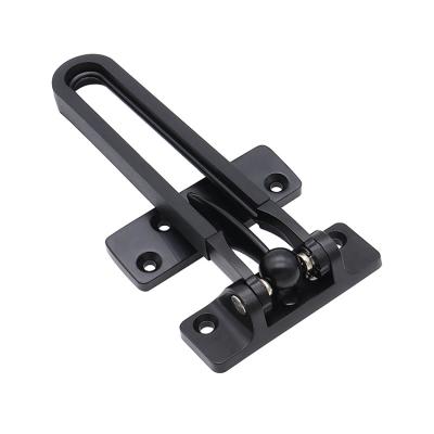 China Easy Installation Home Security Door Lock Swing Bar Door Guard For Kids Hotel Door Latch Thicken Reinforcement Solid Zinc Alloy Lock With Rubber for sale