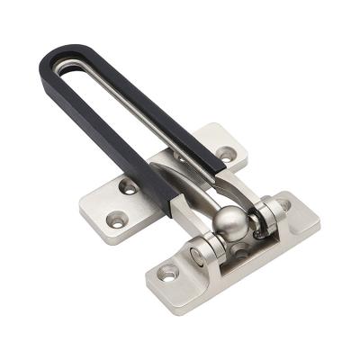 China Easy Installation Hotel Security Door Lock Swing Bar Door Guard For Hotel Door Latch Thicken Solid Reinforcement Lock With Rubber for sale