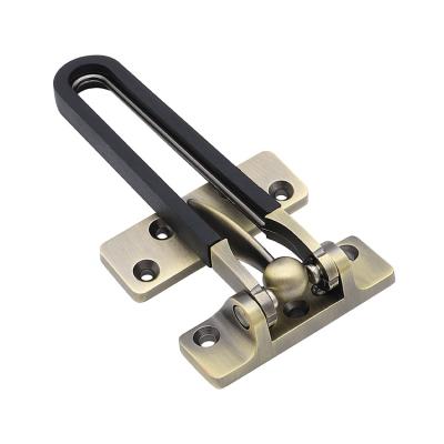 China Easy Installation Home Security Door Lock Swing Bar Door Guard For Hotel Door Latch Thicken Reinforcement Solid Zinc Alloy Lock With Rubber for sale