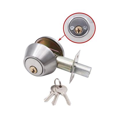 China Furniture Door Cylinder Deadbolt Double Latched On Both Sides (Privacy/Passage) Bi-Directional Adjustable Deadbolt, Satin Stainless Steel for sale