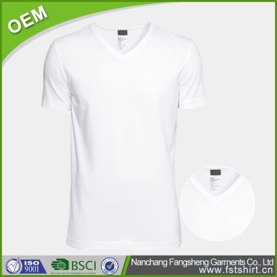 China Short Sleeve HOT! High Quality 100% Polyester Men's T Shirt , White Simple Price Coupons T Shirt For Men for sale