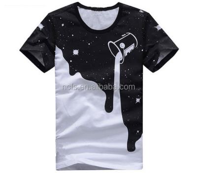 China Anti-pilling 2015 New Men's Summer Tops Tees Short Sleeve T-shirt Men Plus Size Start Printed Cotton T-shirt Men Brand 3D Designer Clothing for sale