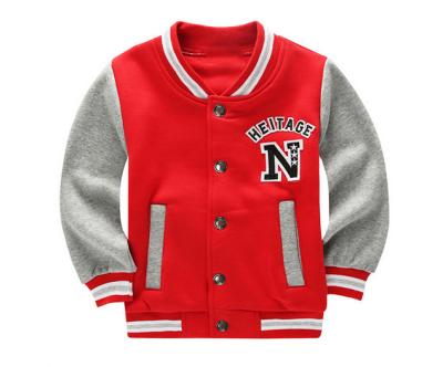 China Anti-pilling Children Coat Student Baseball Wear Hoodies Kid's Jacket Outerwear for sale