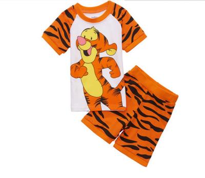 China Anti-pilling 100% Cotton Kids Shirt+Pants Set Kids Cartoon Clothes Casual Suits for sale