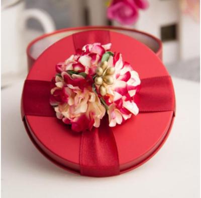 China Tin Box 10OZ Rose Gold Deep Round Window Tool Tin Box For Gift for sale