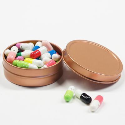 China Hair Pomade Vintage Tin Pill Box Shallow Round Metal Packing Tin Box For Packing Pill for sale