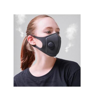 China Double-Layer Valve Washable Ordinary Plain Sponge Breathable Dustproof Respirator Mask for sale