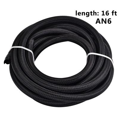 China 4AN 6AN Automotive Transmission Oil Cooler Nylon Braided Rubber Hose Assembly Oil Cooler System SAE J1532 for sale