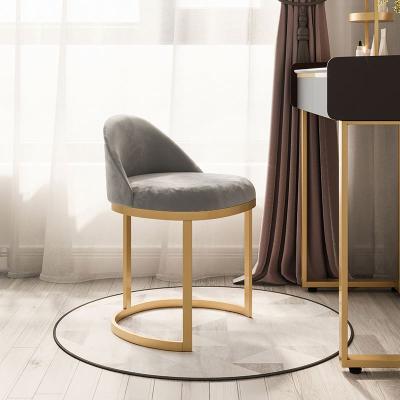 China Moden Nordic Light Luxury Back Makeup Stool Modern Ins Style Web Celebrity Single Bedroom Sauce Chair for sale