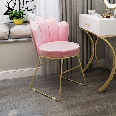 China Nordic Modern Simple Light Luxury Bedroom Furniture Adjustable Metal Velvet Five (The Other) Fingers Pilou Sauce Chair Soft Chair for sale