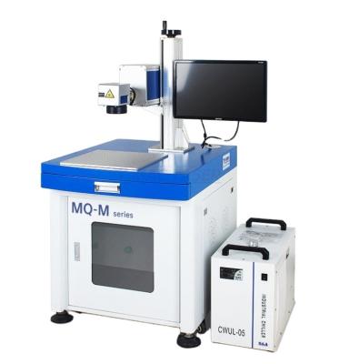 China High quality water-cooled desktop 355nm UV laser marking machine 5W10W20W ultra-violet laser for ultra fine marking of various materials for sale