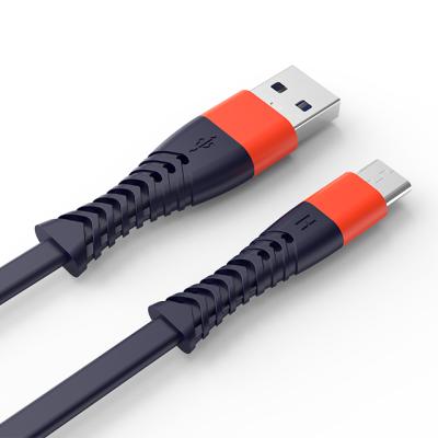 China Data Cable USB C Fast Charging Colorful Flat Cable Type C to USB Fast Charging Cables for Mobile Phones for sale