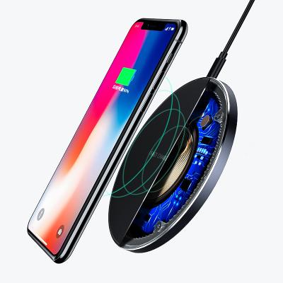 China Hot Selling High Quality Super Slim Wireless Charging Round Shape Fast Wireless Charger Portable Phone Charger for sale