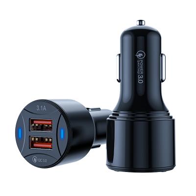 China Mobile Phone Hottriple Car Charger Dual USB QC3.0 Quick Charge 3.0 USB Car Adapter For Mobile Phone for sale