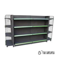 China Cold Rolled Steel Supermarket Shelf Rack , TGL Economic Grocery Display Shelves for sale