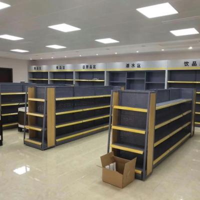 China Wooden Supermarket Shelf Rack Powder Coating Modern Combinated freely for sale