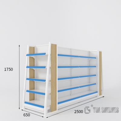 China Heavy Duty Gondola Store Shelving , wood supermarket gondola shelves Multi Layers for sale