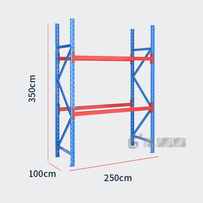 중국 창고 선반은 1000-5000kg 각 층 수용량 분말 코팅을 선반에 얹습니다 판매용