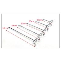 China Iron Shelving Accessories Single Pegboard Hooks 10cm 20cm Length Zinc Coating for sale