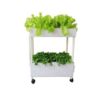 China Hot Sales Corrosion Resistance Two Layers NFT Hydroponic Growing Planters Vertical Planting Kit Grow Box for sale