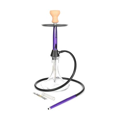 China 2022Fashionable Hot Selling Full Set Alpha Hookah Shisha K3 Metal Glass Hookah With Magnetic Led Light In Mixed Color for sale