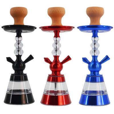 China Black Blue Red Acrylic Nargile Chicha Shisha Hookah Pot Acrylic Single Hose Plastic Tube Set for sale