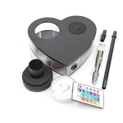 China Smooking Shisha Led Heart Shaped Hookah Shesha Disposable Chicha Shisha Light Laser Acrylic Portable Heart Shaped Hookah Dish for sale