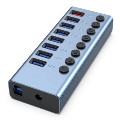 China Good Quality USB 11 Docking Station Adapter 36W 10 Port Hub USB Charging Station Data Hub for Tablets and Mobile Phones for sale