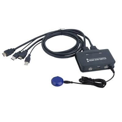 China 2 Ports KVM Switch Integrated USB Cable 4K HDMI KVM Switch With Switch Button SW21UHB for sale