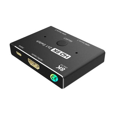 China Good Sale 48Gbps High Speed ​​8K Bi-direction Smart Switch 2.1 Switch Mini Splitter HDSW221 HDMI-compatible for sale