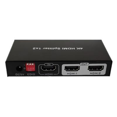 China 1x2 HDMI Splitter 1 Input 2 Output HDMI Splitter Audio Video Splitter 1x2 120*55*19mm for sale