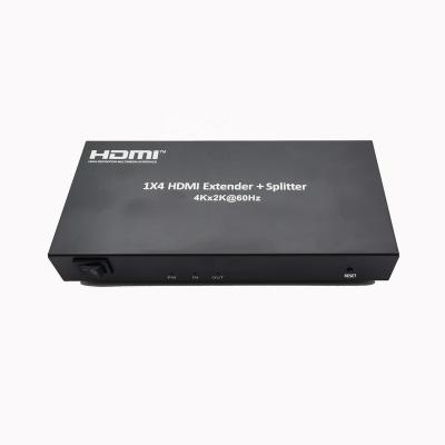 China High Quality HDCP 3D 4K 60Hz LEFT 4 Splitter HDMI Over Ethernet Long Distance 70M By cat6 Cable INEX0104UK for sale