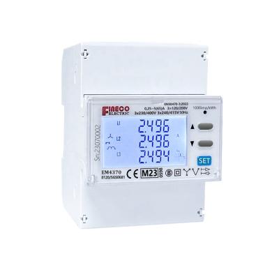 China 3*120/208V...3*240/415V 5 65 A 3 phase Smart Energy Meter for PV Solar Measuring Energy Range 0-999999.99 for sale