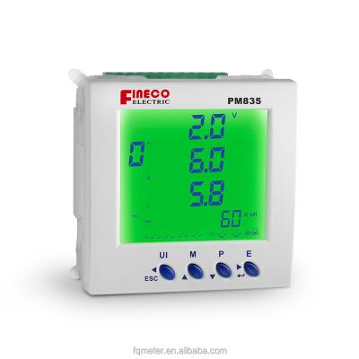 China CE Certified PM835 96*96mm Three Phase Digital Panel Meter 65 to 275 Volts AC and 90 to 380 Volts DC Output for sale