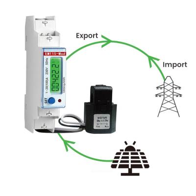 China High Accuracy Class1 120/230V 100A MID Approved Din Rail Submeter RS485-Smart Energy Meter for sale