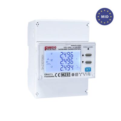 China EM4371 Medidor de energía aprobado MID Analista de potencia de 3 fases 65A Modbus Medidor inteligente de KWH en venta