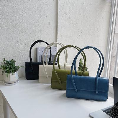 China Fashion Solid Color Women's Shoulder Bag Simple Rectangular Women's Handbags Envelope Others Trend Women's Handbag Retro for sale