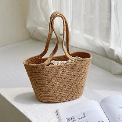 China Fashion Customized Custom Logo Design Casual Bucket Bag Women Bags Fashion Creative Handbag Personalized Shoulder Woven Bag for sale