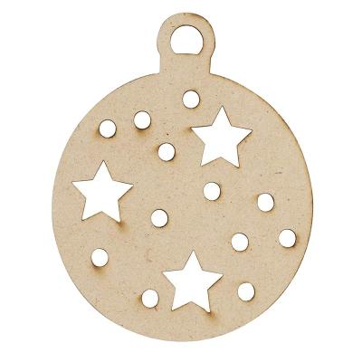 China Environmental Friendly Christmas Tree Ornaments Wooden Hanging Decorations Angel , Deer , Ball Christmas Tree Cutouts Tag for sale